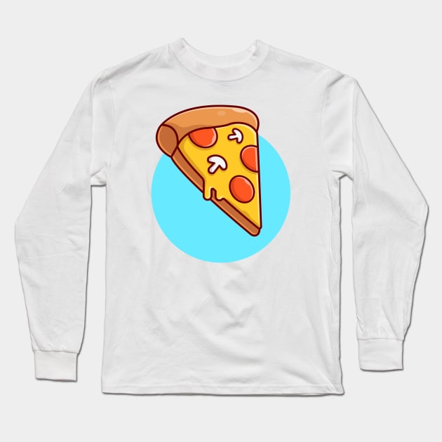 Slice Of Pizza (2) Long Sleeve T-Shirt by Catalyst Labs